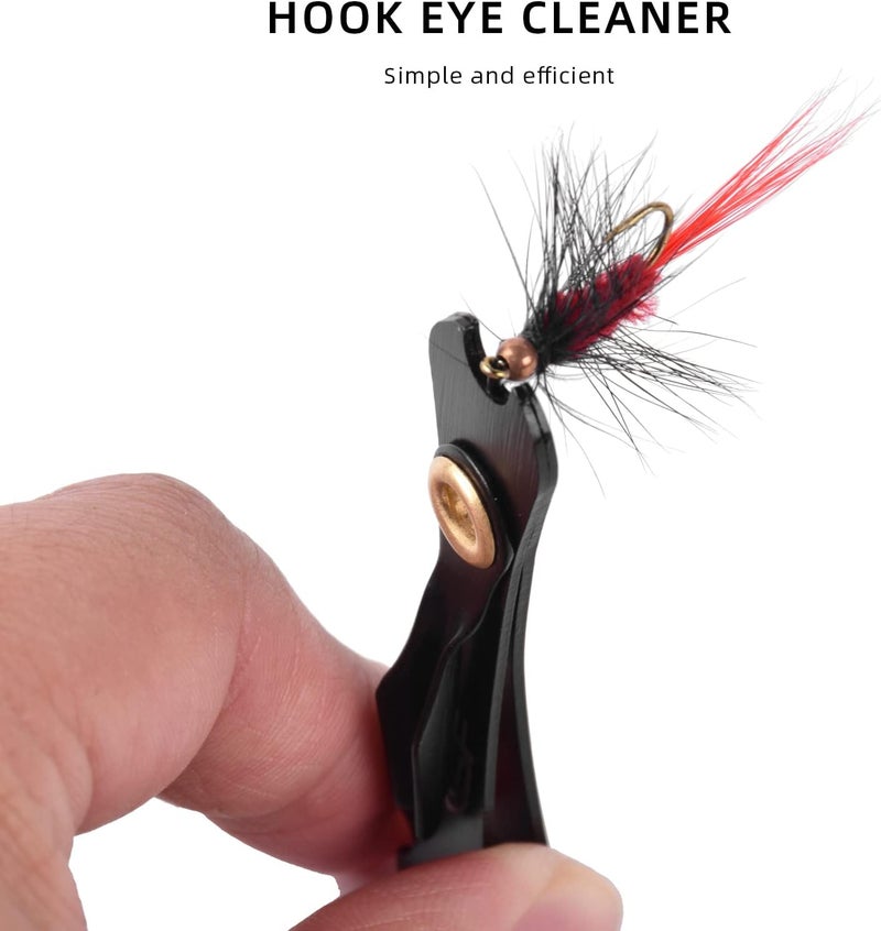 sf. 2Packs 3 in 1 Fly Fishing Nipper Knot Tying Tool Black Stainless Steel Fly Line Cutter Fishing Clippers with Zinger Retractor for Fly Fishing Tapered Leader Tippet Line - Image 4